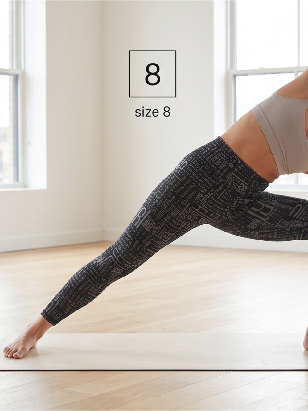 lululemon black and light-gray Allover Logo Print Leggings - Picture 6 of 6